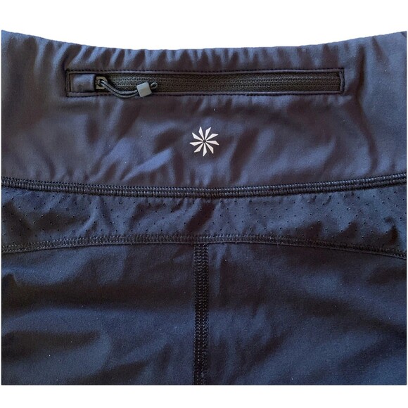 Athleta Run With It 3.5" Running Short Sz Small Black Stretch Pocket Sporty - Picture 3 of 11